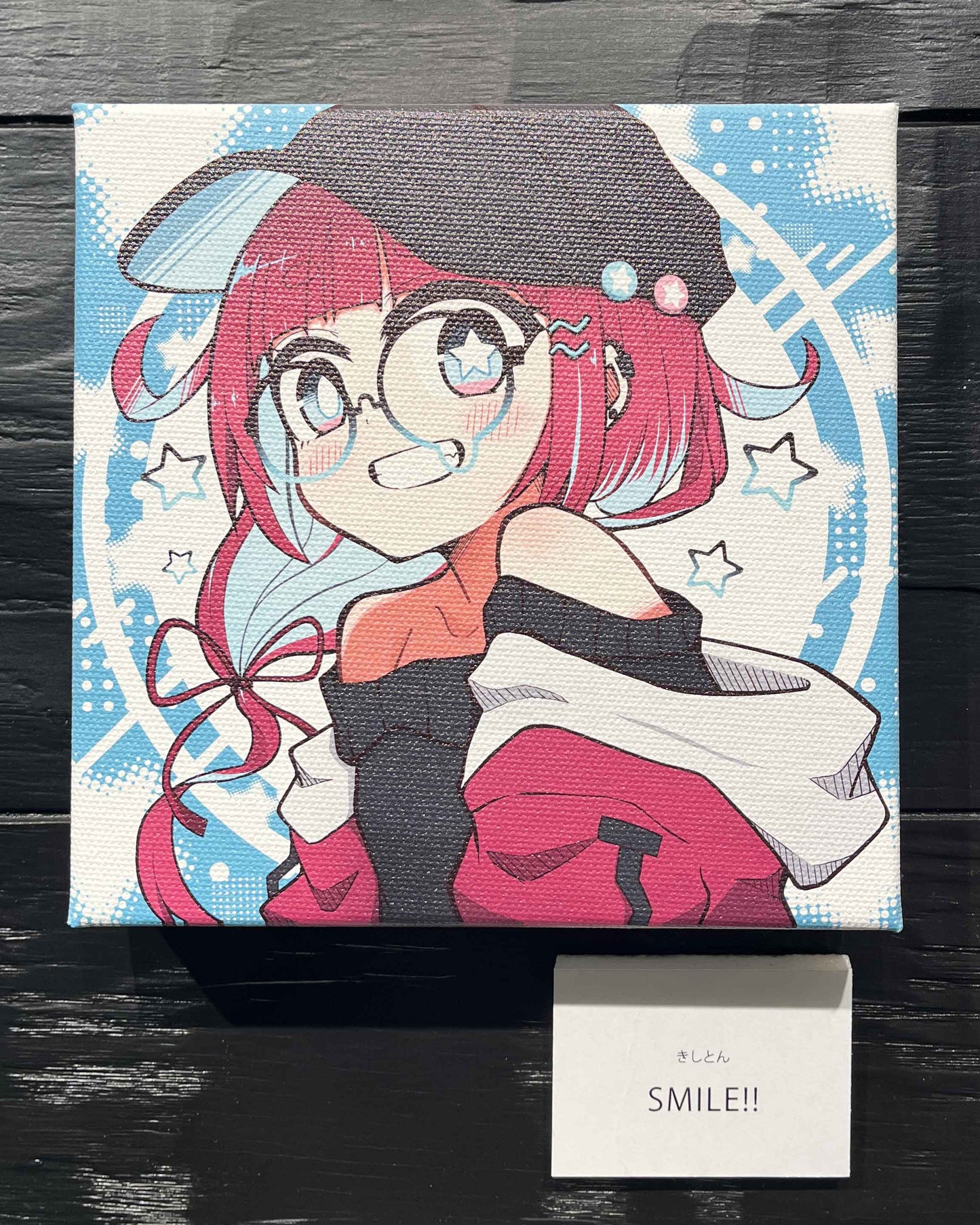 【限定10点】正方形15cmキャンバス「SMILE!! 」