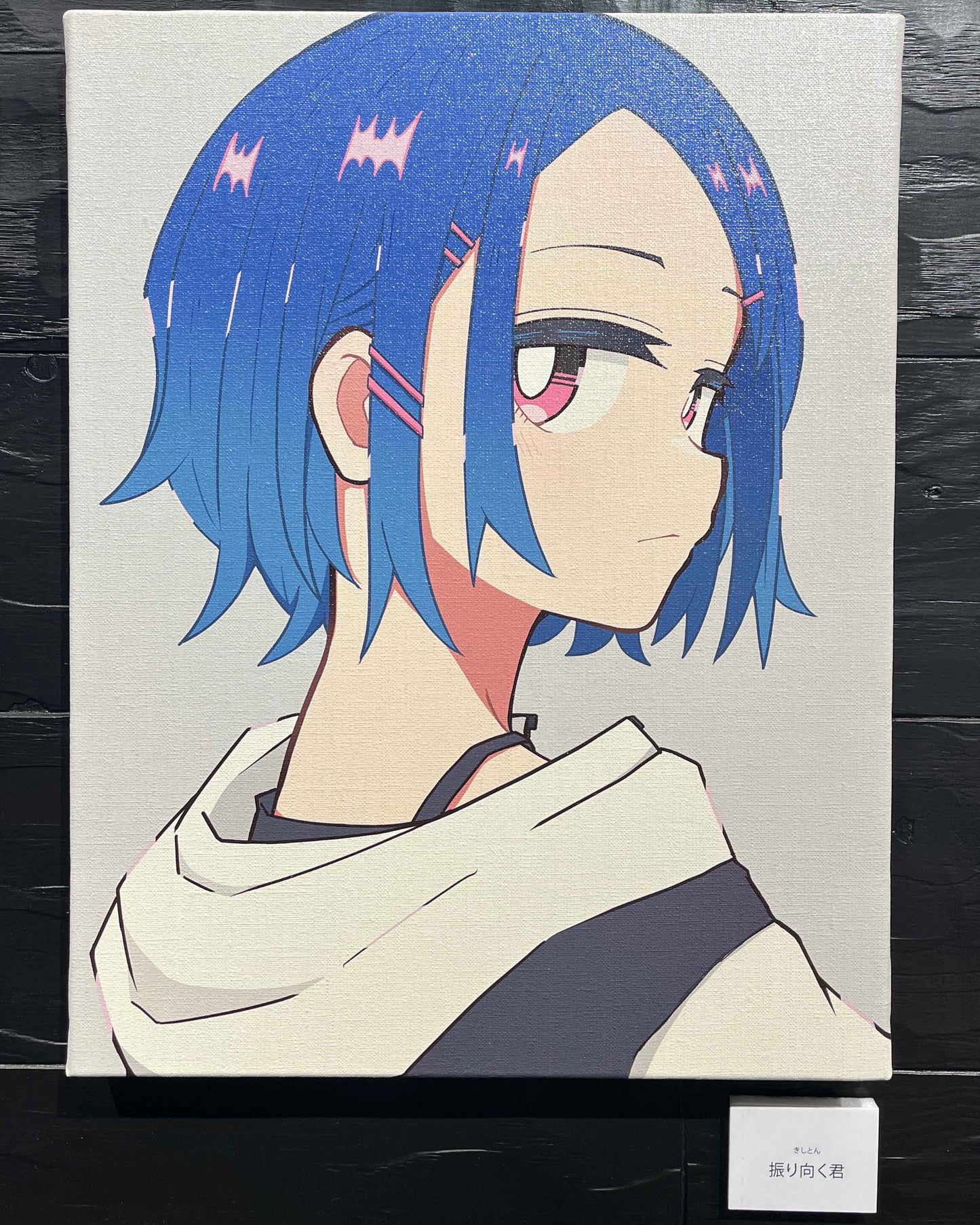 【限定10点】F6キャンバスアート「振り向く君」