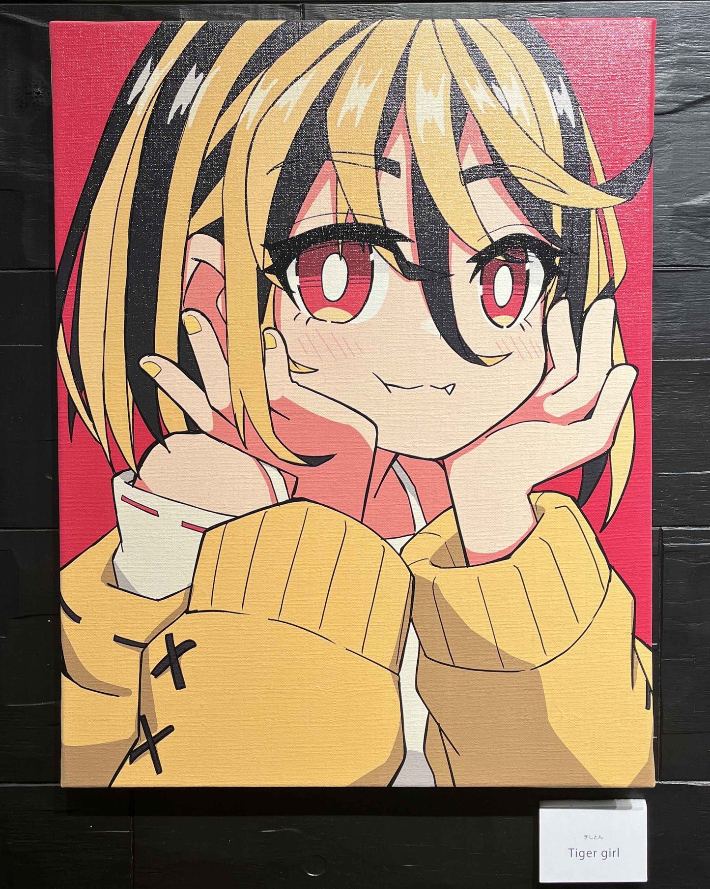 【限定10点】F6キャンバスアート「Tiger girl」